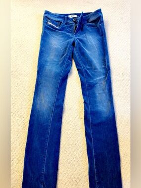 Diesel Women's Skinny velvet Jeans in Distressed Blue